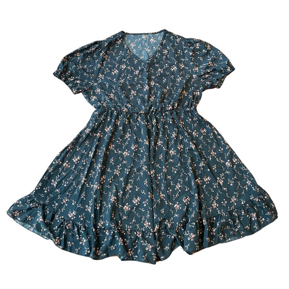 Floral Cinched Waist Dress
